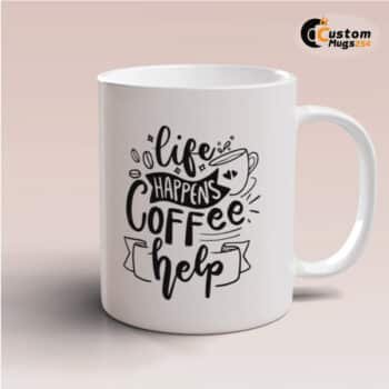 coffee quote mug design