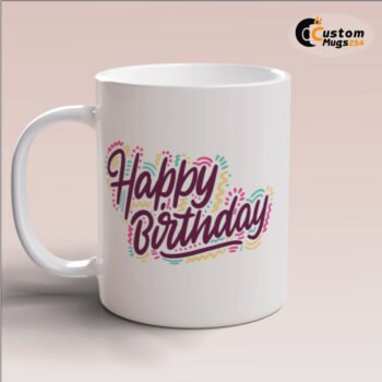 Outline Birthday Mug Design