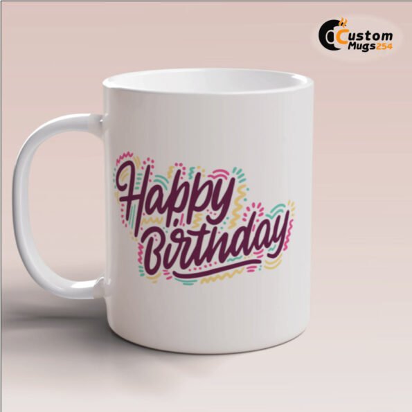 Outline Birthday Mug Design