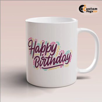 Outline Birthday Mug Design