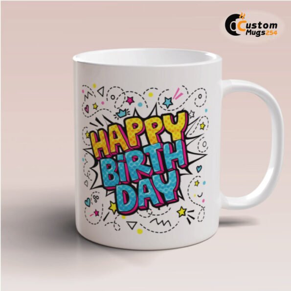 Birthday photo mug