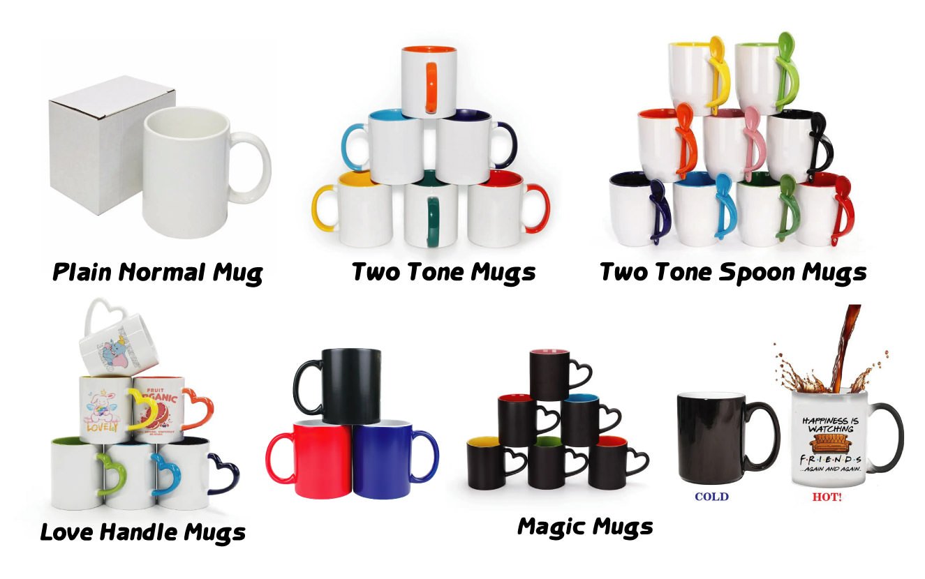 Types of personalized mugs