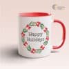 happy holidays mug