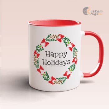happy holidays mug