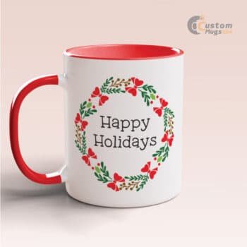 happy holidays mug