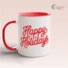happy holidays mug