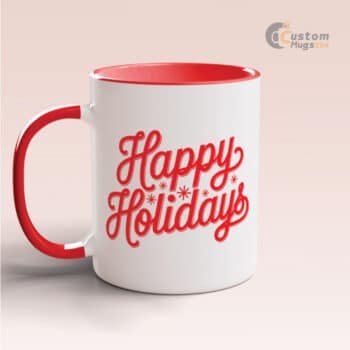 happy holidays mug