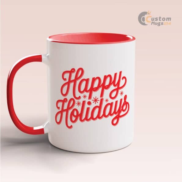 happy holidays mug